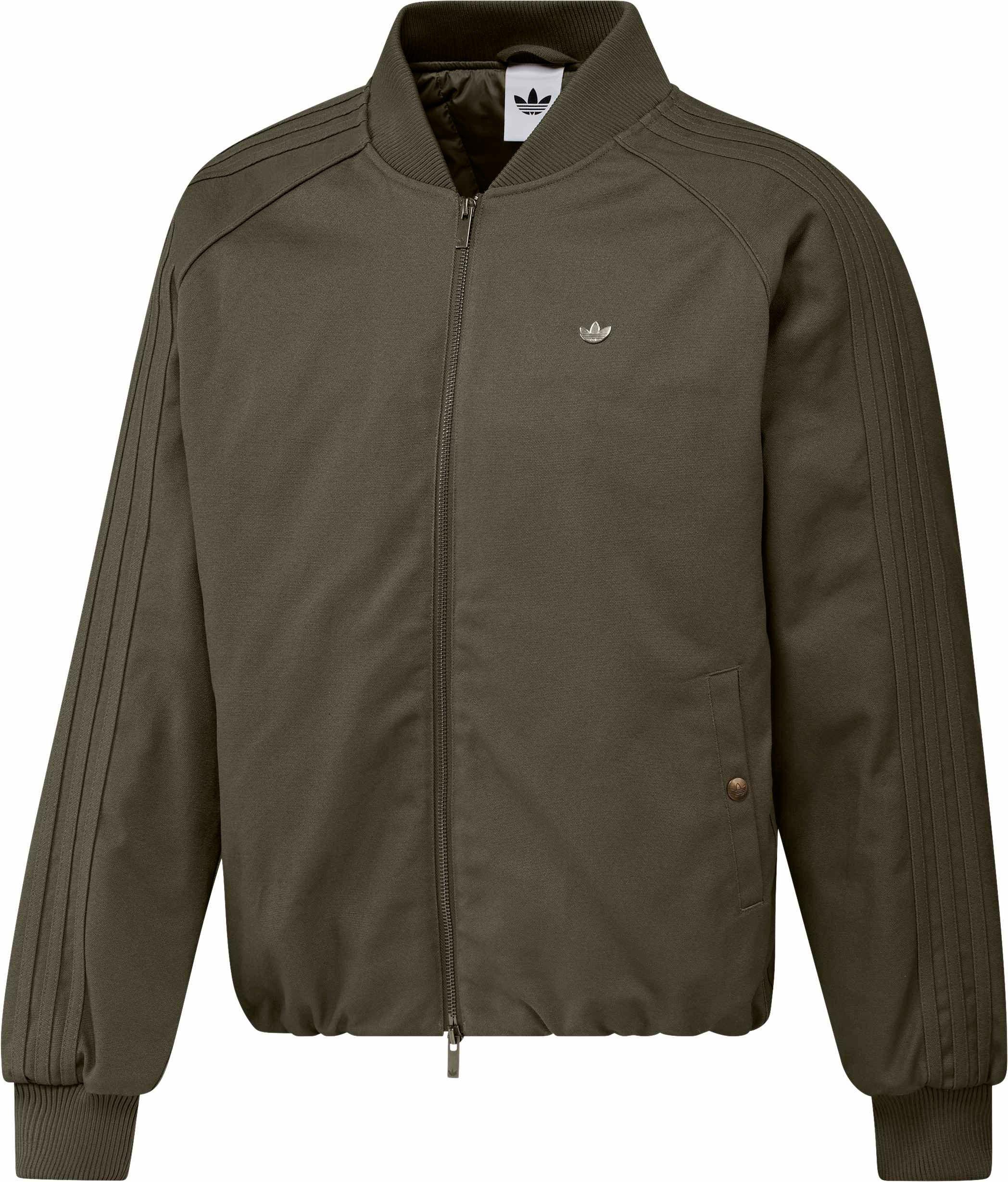 adidas Originals Men's Superstar Canvas Jacket - Olive - OLIVE